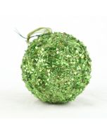 150mm Sequin Ball Ornament Green
