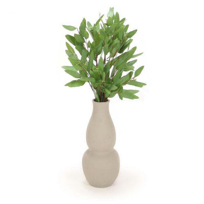 Eucalyptus in Gray Vase - Distinctive Designs